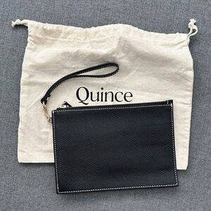 Quince Black Wristlet